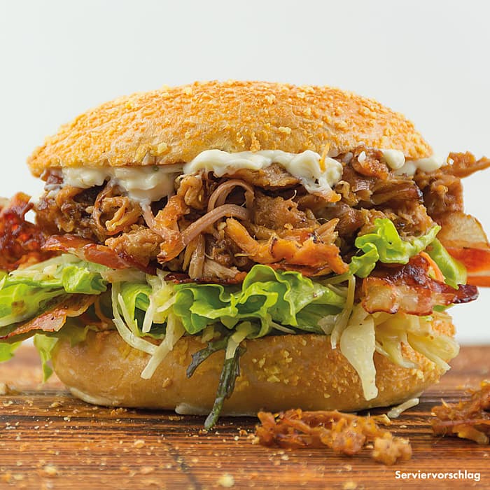 BBQ Pulled Pork und Brötchen im Set